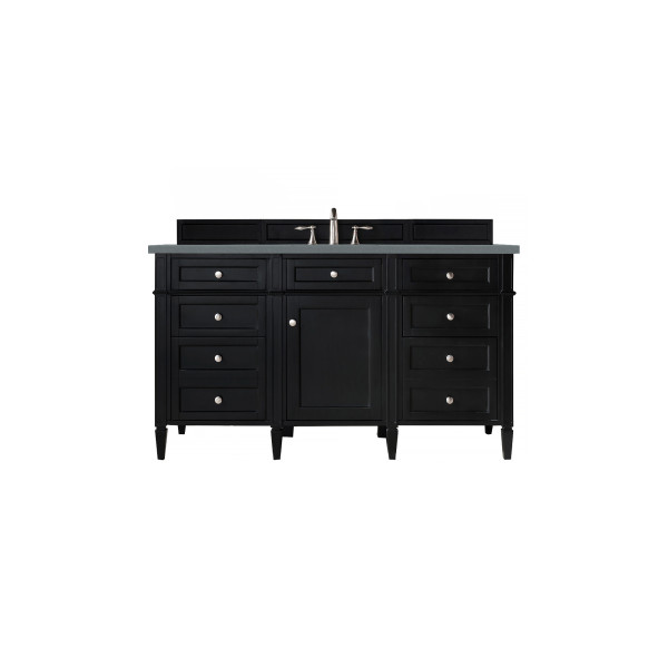 James Martin 650-V60S-BKO-3 Brittany 60" Single Vanity Black Onyx with Top