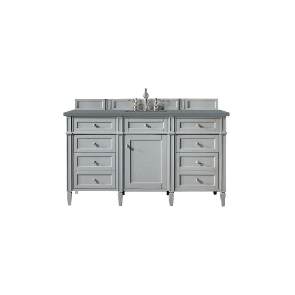James Martin 650-V60S-UGR-3 Brittany 60" Urban Gray Single Vanity with Top
