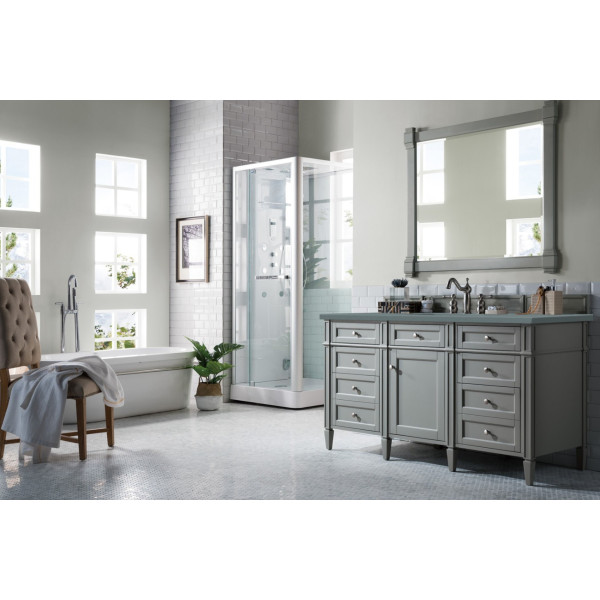 James Martin 650-V60S-UGR-3 Brittany 60" Urban Gray Single Vanity with Top