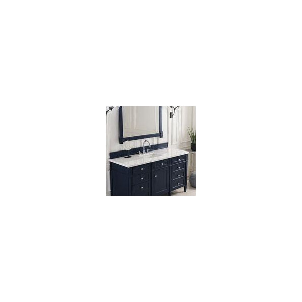 James Martin 650-V60S-VBL-3 Brittany 60" Victory Blue Vanity w/ 3 CM Top