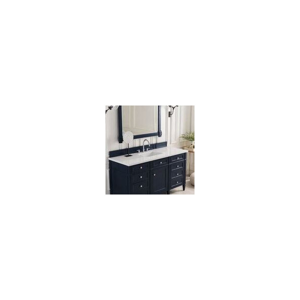 James Martin 650-V60S-VBL-3 Brittany 60" Victory Blue Vanity w/ 3 CM Top
