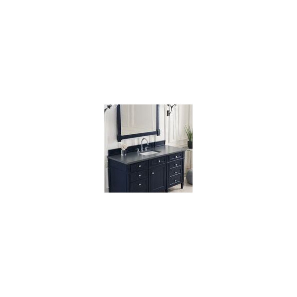 James Martin 650-V60S-VBL-3 Brittany 60" Victory Blue Vanity w/ 3 CM Top