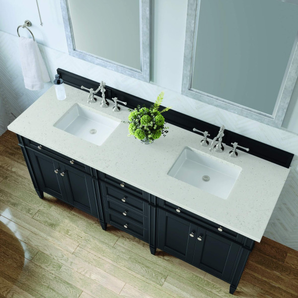 James Martin 650-V72-BKO-3LDL Vanity Black Onyx w/ 3 CM Lime Delight Quartz Top