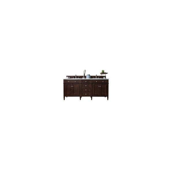 James Martin 650-V72-BNM-3 Brittany 72" Burnished Mahogany Double Vanity w/ Top