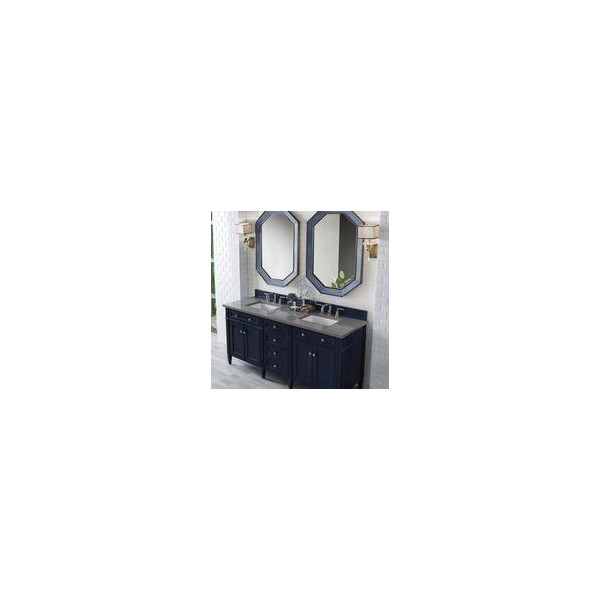 James Martin 650-V72-VBL-3 Brittany 72" Victory Blue Double Vanity w/ 3 CM Top