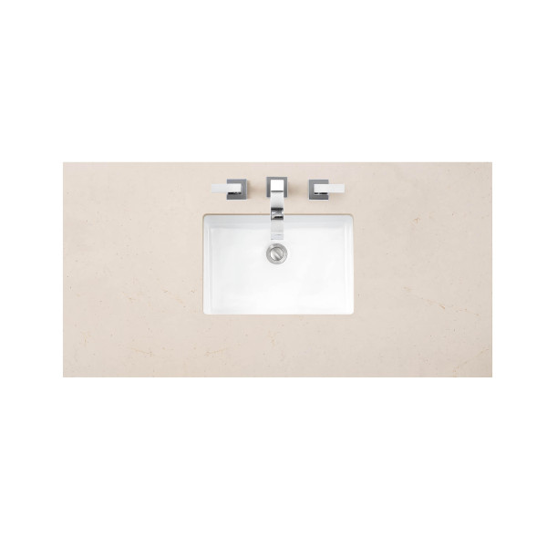 James Martin 655-V48-BW-3 Brittany 48" Single Vanity With Satin Nickel Hardware