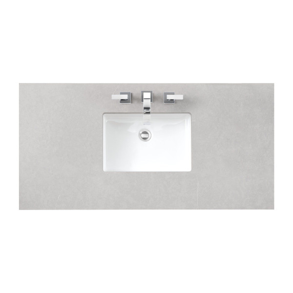 James Martin 655-V48-BW-3 Brittany 48" Single Vanity With Satin Nickel Hardware