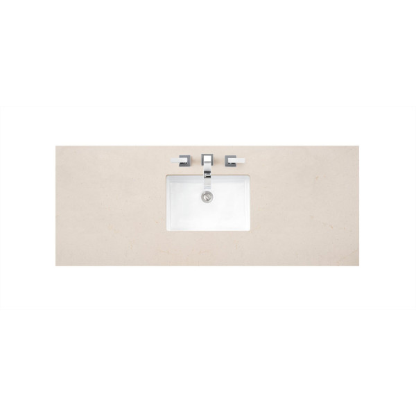 James Martin 655-V60S-BW-3EMR 60" Vanity White w/ Eternal Marfil Quartz Top