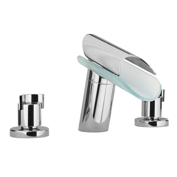 Latoscana 73CR102VR Morgana Roman Tub Lavatory Faucet With Glass Spout in Chrome