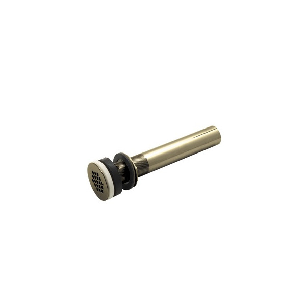 Rohl 7444 Slotted Grid Drain with 10" Tailpiece and Overflow Hole