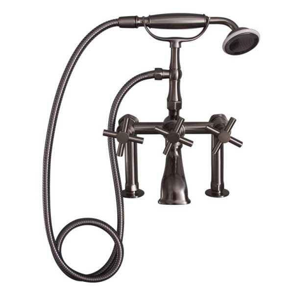 Barclay 7601-MC Deckmount Elephant Tub Filler With 7" Centers & Hand Shower