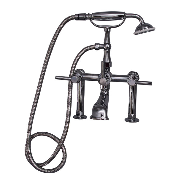 Barclay 7601-ML Deckmount Elephant Tub Filler With 7" Centers & Hand Shower