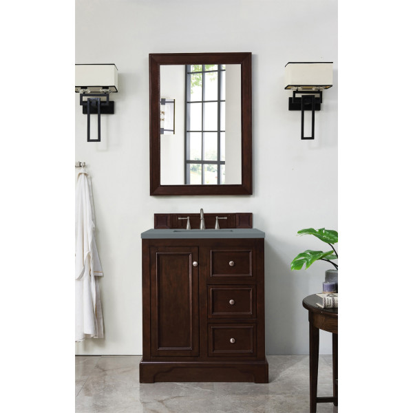 James Martin 825-V30-BNM-3 De Soto 30" Burnished Mahogany Vanity w/ Top