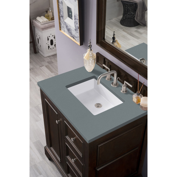 James Martin 825-V30-BNM-3 De Soto 30" Burnished Mahogany Vanity w/ Top