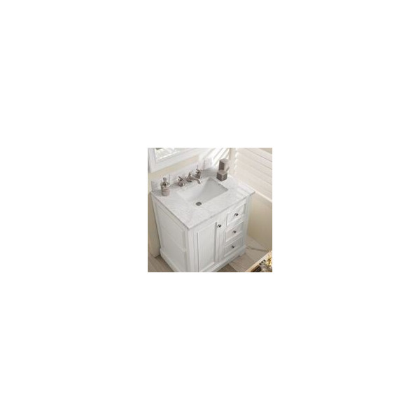 James Martin 825-V30-BW-3 De Soto 30" Bright White Vanity w/ 3CM Countertop