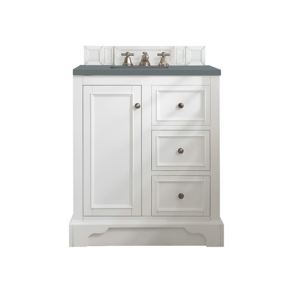 James Martin 825-V30-BW-3 De Soto 30" Bright White Vanity w/ 3CM Countertop