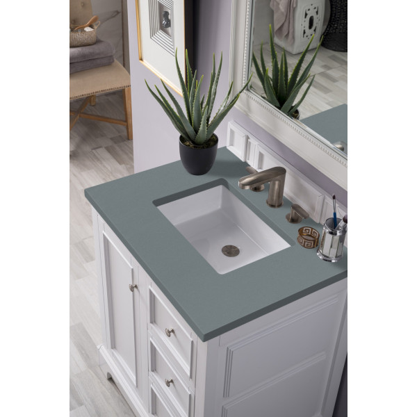 James Martin 825-V30-BW-3 De Soto 30" Bright White Vanity w/ 3CM Countertop