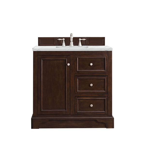 James Martin 825-V36-BNM-3 De Soto 36" Burnished Mahogany Vanity w/ 3CM Top