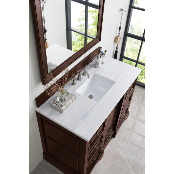 James Martin 825-V48-BNM-3 48" Burnished Mahogany Single Vanity with Top