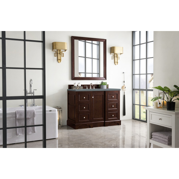 James Martin 825-V48-BNM-3 48" Burnished Mahogany Single Vanity with Top