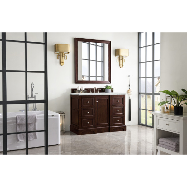 James Martin 825-V48-BNM-3 48" Burnished Mahogany Single Vanity with Top