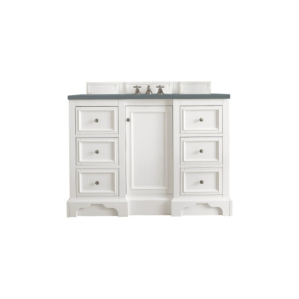 James Martin 825-V48-BW-3 De Soto 48" Single Vanity Bright White with Top