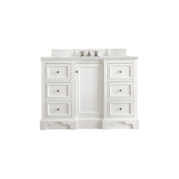 James Martin 825-V48-BW-3 De Soto 48" Single Vanity Bright White with Top