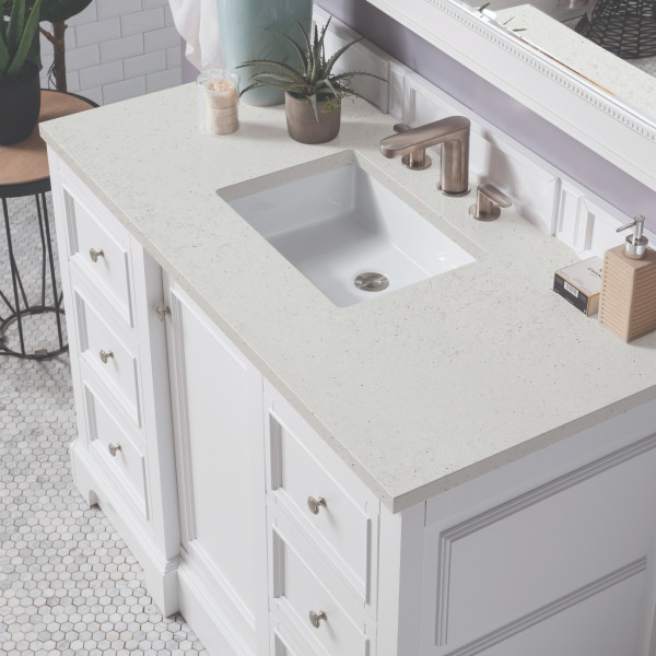 James Martin 825-V48-BW-3LDL 48" Vanity Bright White w/ 3 CM Lime Delight Top