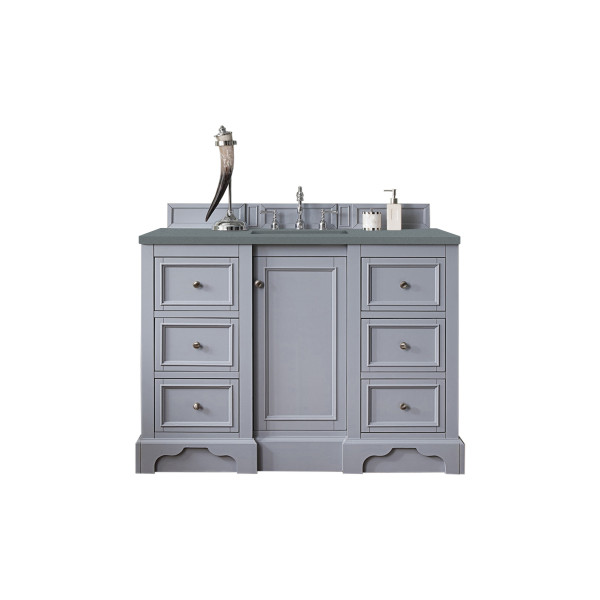 James Martin 825-V48-SL-3 De Soto 48" Single Vanity In Silver Gray with Top
