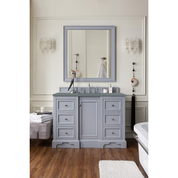 James Martin 825-V48-SL-3 De Soto 48" Single Vanity In Silver Gray with Top