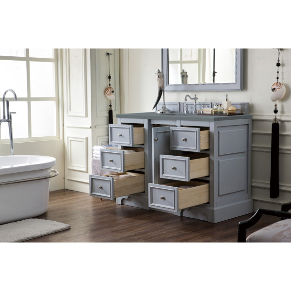 James Martin 825-V48-SL-3 De Soto 48" Single Vanity In Silver Gray with Top