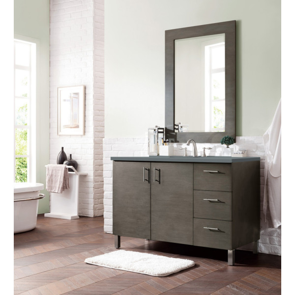 James Martin 850-V48-SOK-3 Metropolitan 48" Silver Oak Single Vanity w/ Top