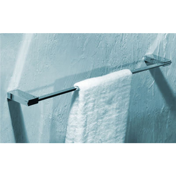 KubeBath 94001 Aqua Fino Wall Mounted Rectangular Towel Bar In chrome