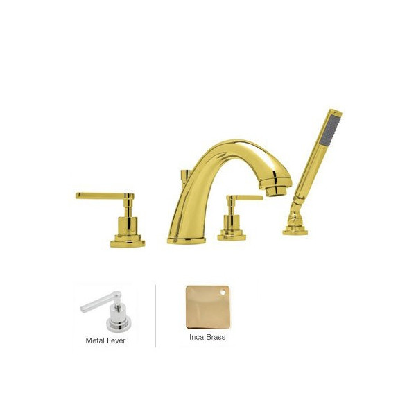 Rohl A1264LM Avanti Single Function Deck Mounted Bath Mixer With C-Spout