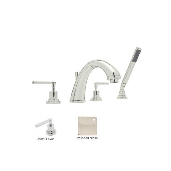 Rohl A1264LM Avanti Single Function Deck Mounted Bath Mixer With C-Spout