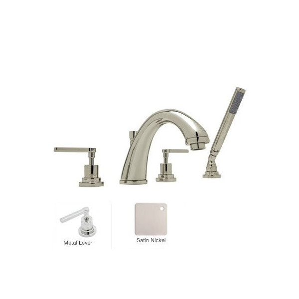 Rohl A1264LM Avanti Single Function Deck Mounted Bath Mixer With C-Spout