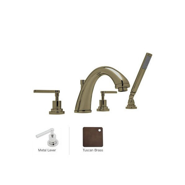 Rohl A1264LM Avanti Single Function Deck Mounted Bath Mixer With C-Spout