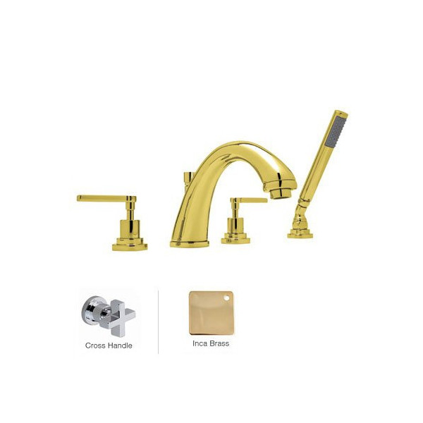 Rohl A1264XM Avanti Single Function Deck Mounted Bath Mixer With C-Spout 