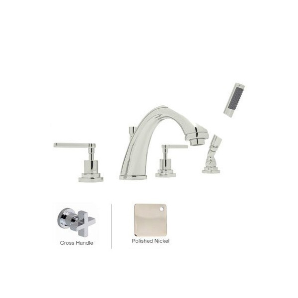 Rohl A1264XM Avanti Single Function Deck Mounted Bath Mixer With C-Spout 