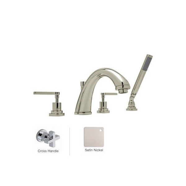 Rohl A1264XM Avanti Single Function Deck Mounted Bath Mixer With C-Spout 