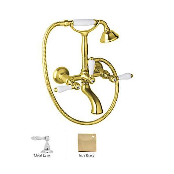 Rohl A1401LM Country Bath Exposed Tub Set Shower Mixer with Handshower 