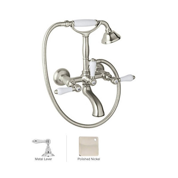 Rohl A1401LM Country Bath Exposed Tub Set Shower Mixer with Handshower 
