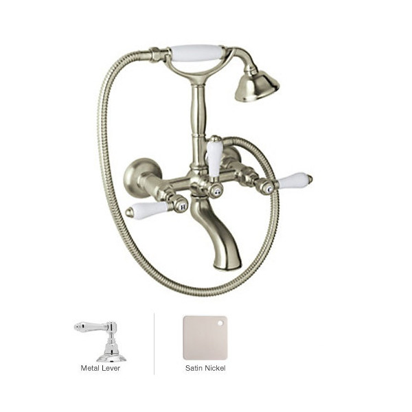 Rohl A1401LM Country Bath Exposed Tub Set Shower Mixer with Handshower 