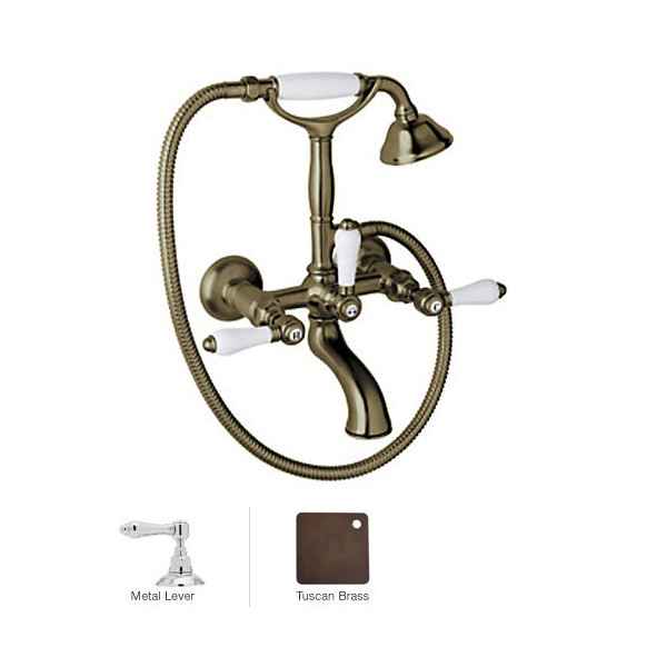 Rohl A1401LM Country Bath Exposed Tub Set Shower Mixer with Handshower 