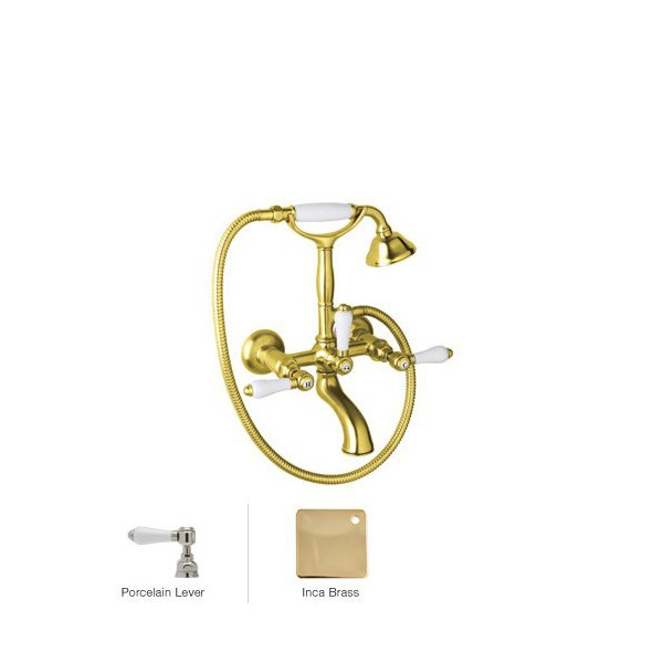 Rohl A1401LP Country Bath Exposed Tub Set Shower Mixer with Handshower 
