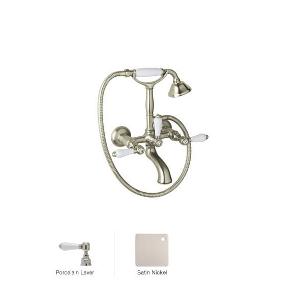 Rohl A1401LP Country Bath Exposed Tub Set Shower Mixer with Handshower 
