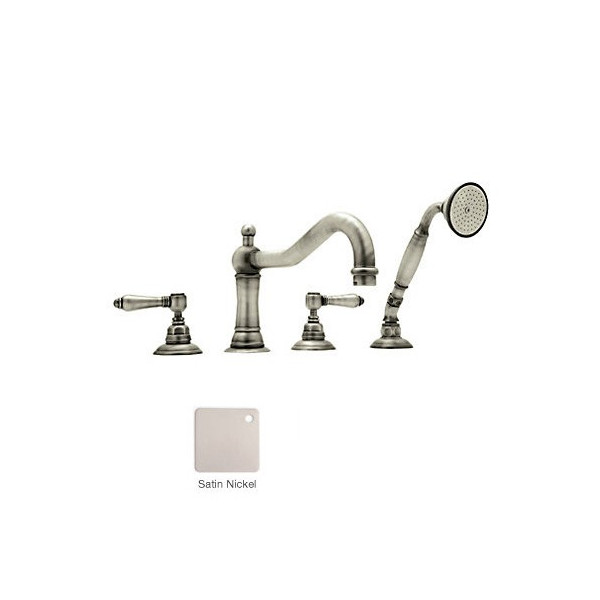 Rohl A1404LM Acqui 4-Hole Deck Mount Column Spout Tub Filler 