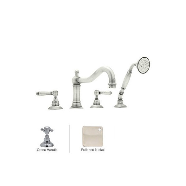 Rohl A1404XM Acqui 4-Hole Deck Mount Column Spout Tub Filler