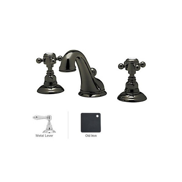 Rohl A1408LM-2 Metal-Lever Viaggio C-Spout Widespread Lavatory Faucet
