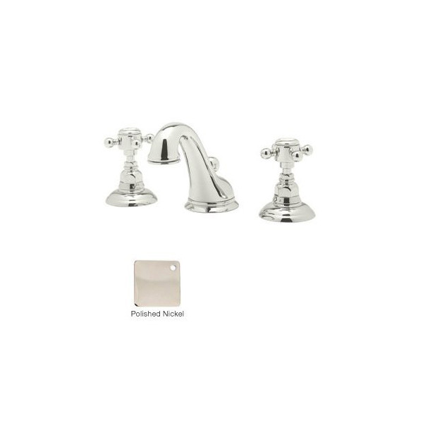 Rohl A1408XM-2 Cross-Handle Viaggio C-Spout Widespread Lavatory Faucet